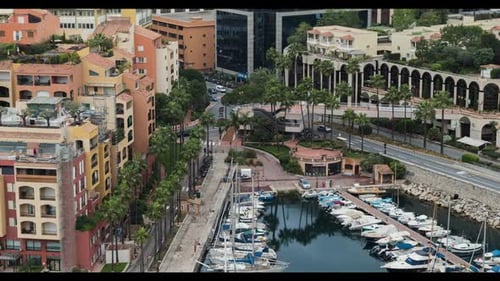 Express View of the City From the Bay, Where Mooring for Luxury Yachts.