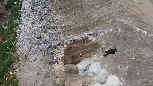 Aerial View of Huge Rubbish Dump
