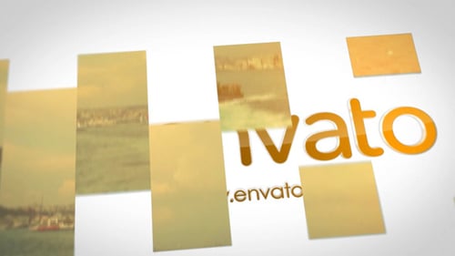Dynamic Photo Fragment Slideshow Logo Reveal