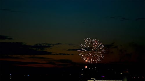 Feuerwerk am Abend