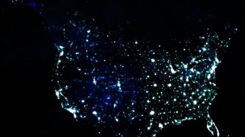 City Lights On Earth From Space