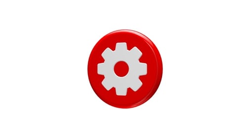 Cog Wheel 3 D Icon