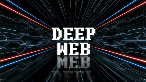 Deep Web Glitch-Text in einem Technikraum, schleifenfähig