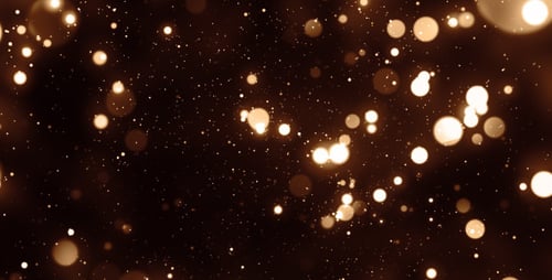 Elegant Golden Bokeh Particles Floating Background