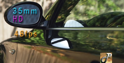 View Of Drivers Side Mirror Of A Sports Car