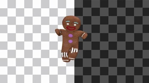 3D Animated Dancing Gingerbread Man Character