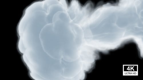 Realistic White Smoke Effect Fluid Cloud Transition