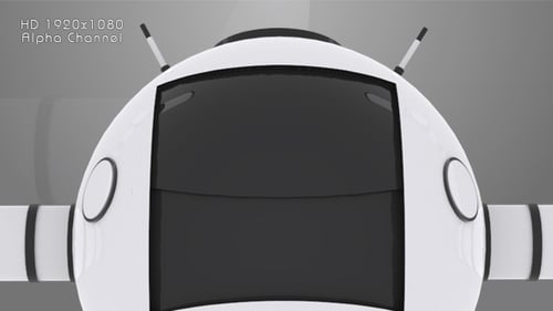 Modern Robot Screen Reveals Animated Corporate Infographics