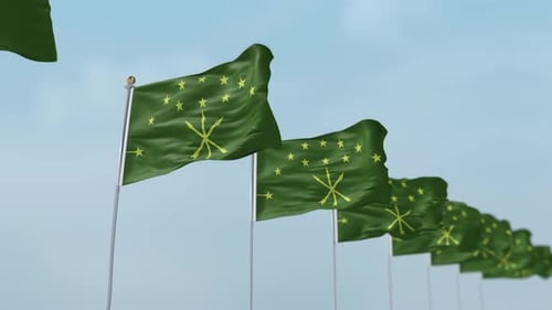 Adygea Row Of Flags