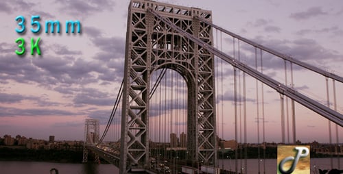 Washington Bridge At Rush Hour Traffic