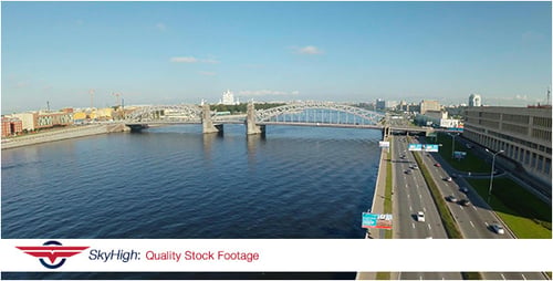 Saint Petersburg Bridge Aerial 3