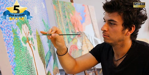 Künstler Paints Pict