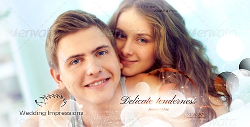 Elegant Wedding Photo Slideshow with Romantic Particle Effects