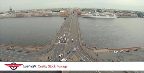 Saint Petersburg Bridge Aerial 15