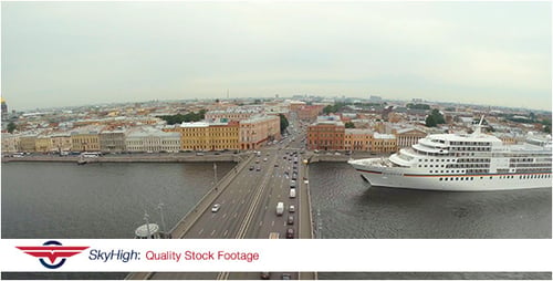 Saint Petersburg Bridge Aerial 16