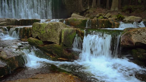 Waterfall and Rocks
