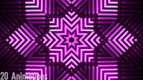 Abstract Neon Geometric Glowing Lines Background Animation