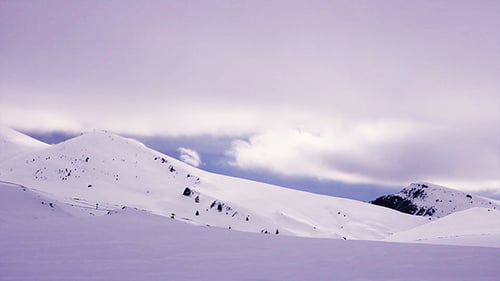Snowy Mountains in the Clouds