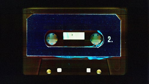 Abstract Close Up of Vintage Cassette Tape