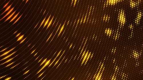 Animated Golden Dots Grid Wavy Background Loop