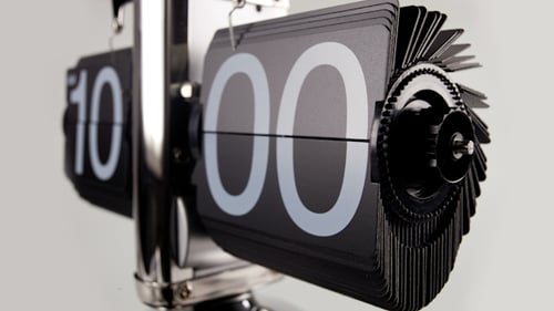 Vintage Flip Clock Displaying Numbers