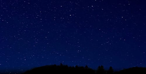 Night Stars Sky with Mountain Peaks