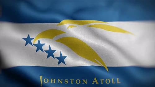 Realistic Waving Flag Animation of Johnston Atoll