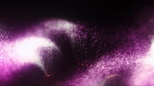 Abstract Fluid Glowing Particles Flowing Loop Background