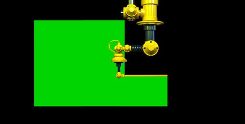 Robot Draws a Green Background
