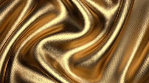Luxury Gold Silk Fabric Animated Background