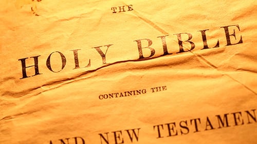 Old Holy Bible Close Up