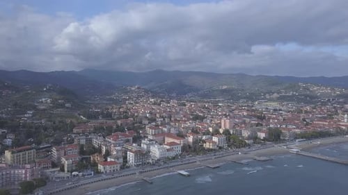 Diano Marina City Aerial View