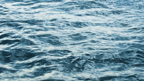 Ocean Water Rippling on a Bright Day