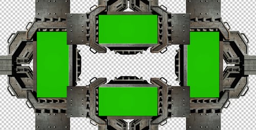 Video Monitor With a Green Background 2