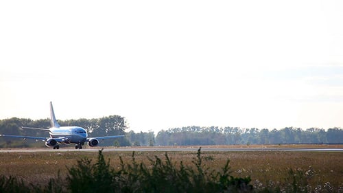 Before take-off.