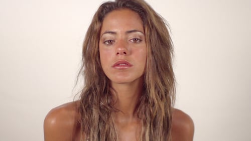 Close up of a Stylish Woman With Brown Hair