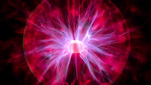 Electric Plasma Ball with Energy Light Streaks