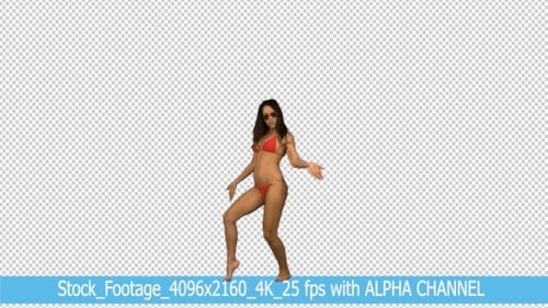 Bikini Dance Woman with Alpha Channel