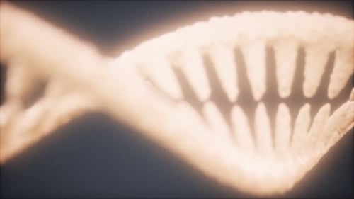 ADN particulaire brillant rendu en 3D