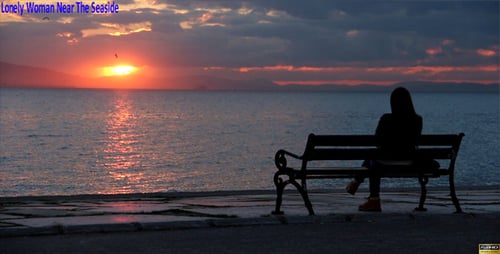 Lonely Woman Near The Seaside