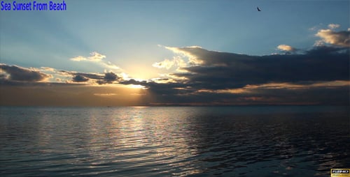 Coucher de soleil sur la mer