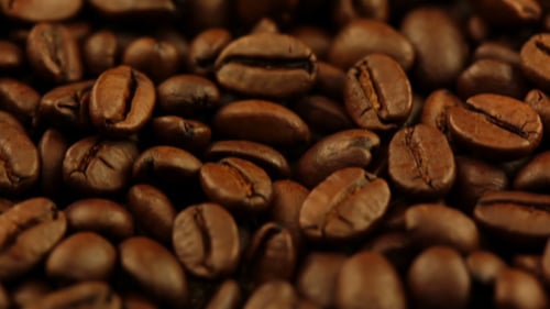 Roasted Coffee Beans Close Up