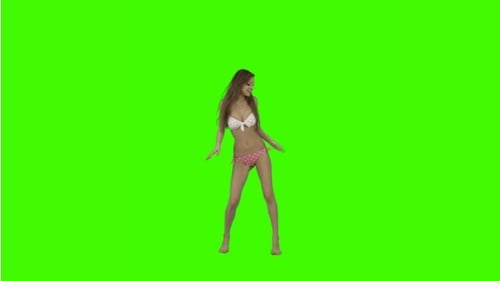 Bikini Dance on Green Screen