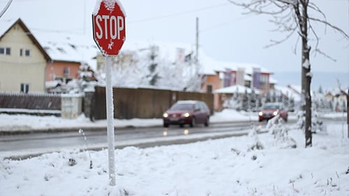 Winter Traffic Sign
