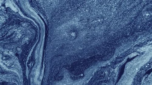 Abstract Fluid Art with Blue and White Swirls