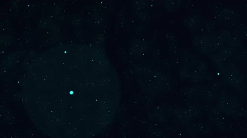 rotating particle spheres animation glow blue color cinematic effect