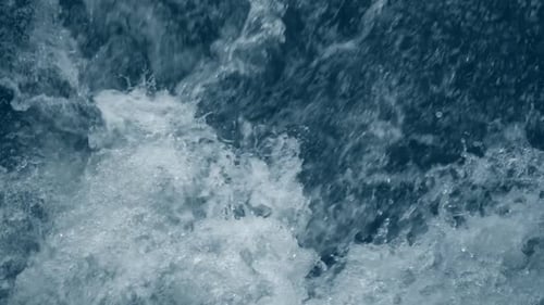 Close Up of Water Splashing in Ocean