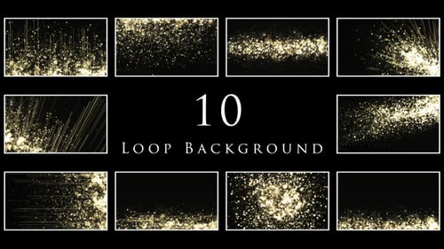 Golden Particle Background