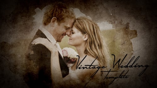 Romantic Vintage Photo Slideshow with Watercolor Transitions