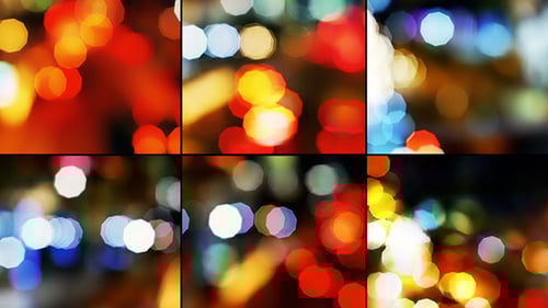 Blurred City Lights Background with Bokeh Effect